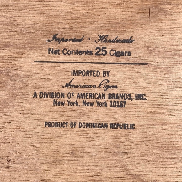 Cigar box wooden box vintage La Corona reinas Dominican Republic cigarbox - Picture 11 of 12